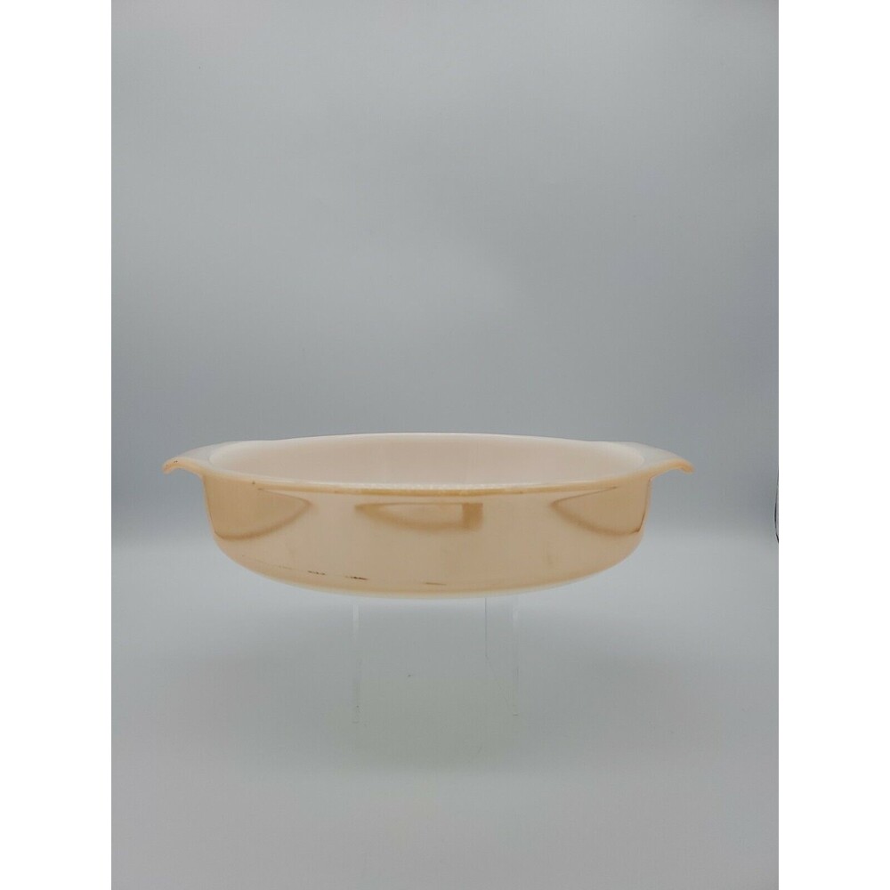 Vintage Anchor Hocking Fire King Peach Luster 9 Inch Round Baking Dish